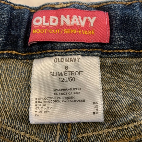 Old Navy boot-cut girls size 6 denim jeans - Picture 3 of 5